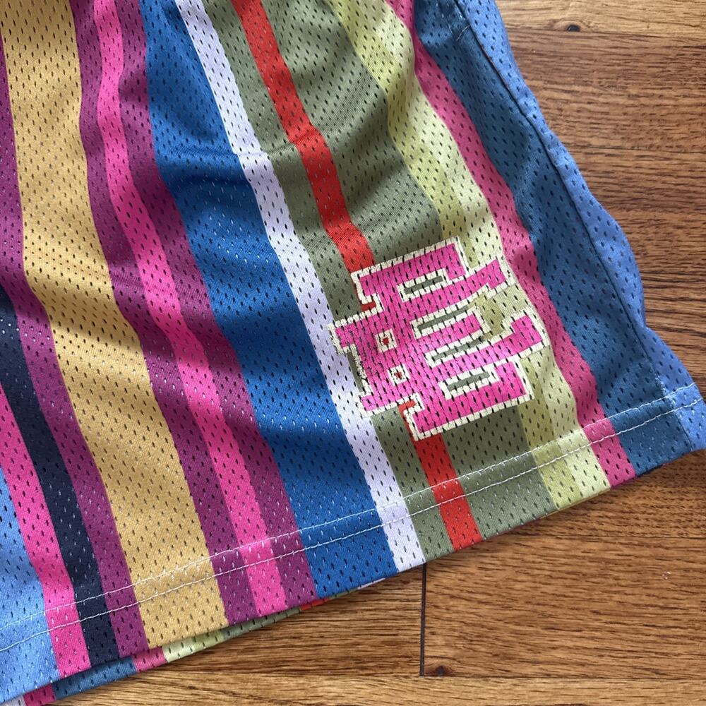 Eric Emmanuel Basic Mesh Shorts "Multi Stripe" Si… - image 2